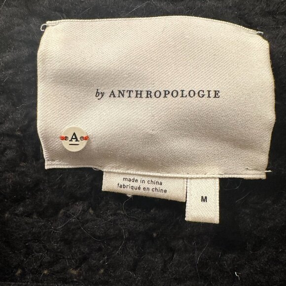 NWT Anthropologie Rae Cropped Open Cardigan Black Wool Alpaca Bolero - Picture 8 of 10